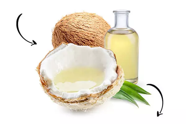 Productos ecológicos de coco, aceite de coco, sirope de coco.