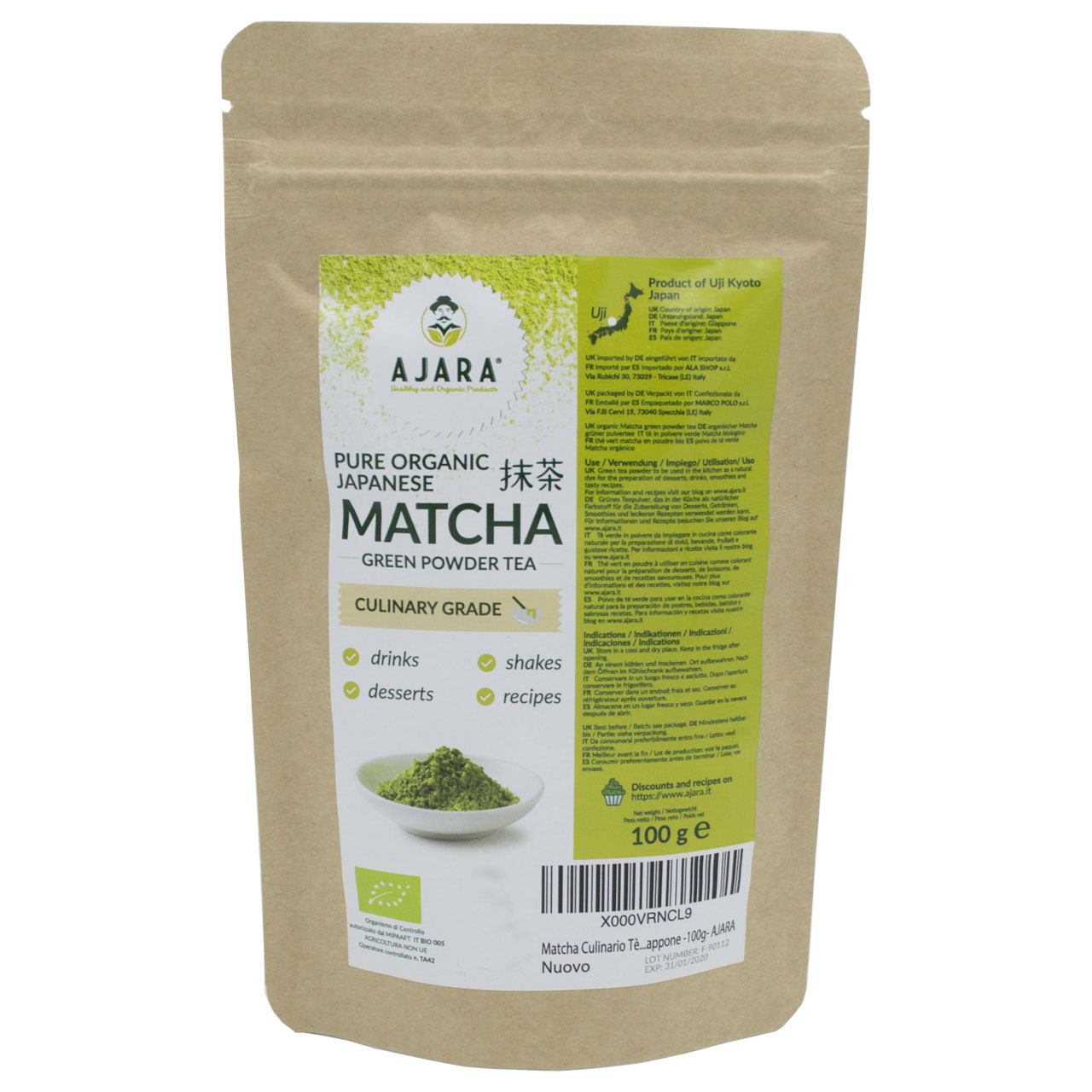 Matcha green tea culinary grade